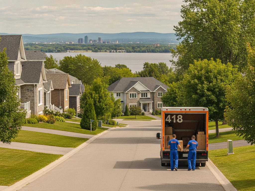 Camion de Déménagement 418 pour un déménagement à Boischatel, région de Québec