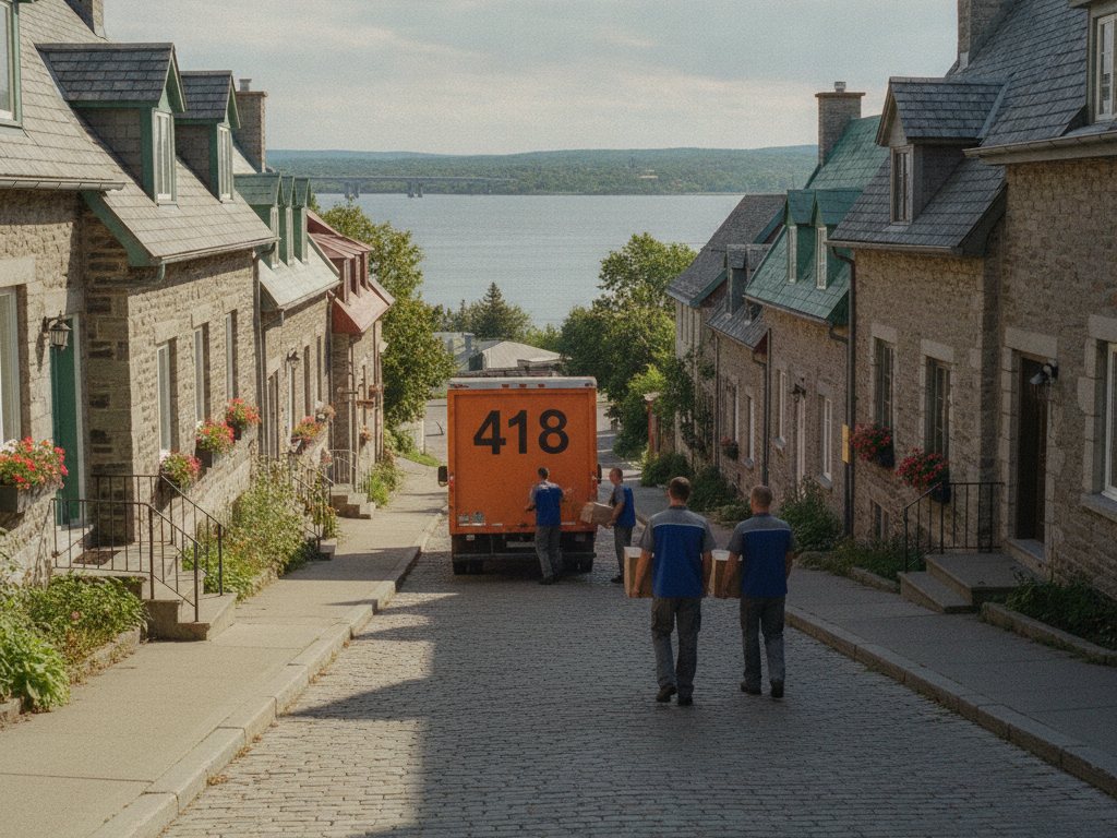 Camion de Déménagement 418 pour un déménagement à Cap-Rouge, région de Québec