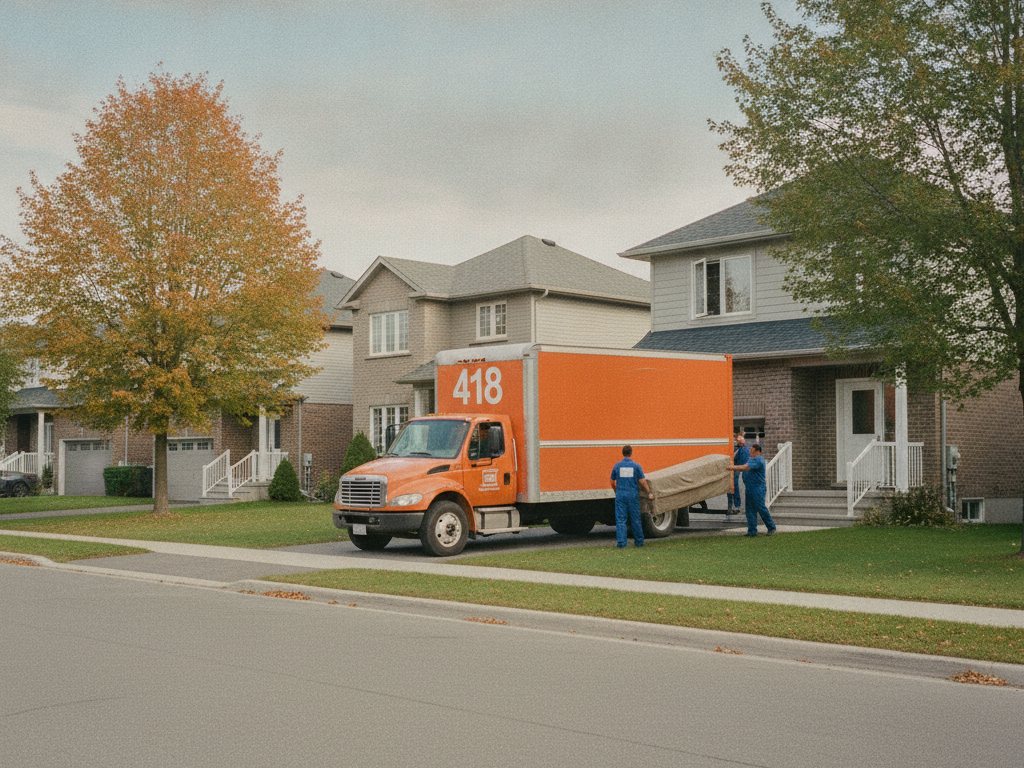 Camion de Déménagement 418 pour un déménagement à L’Ancienne-Lorette, région de Québec