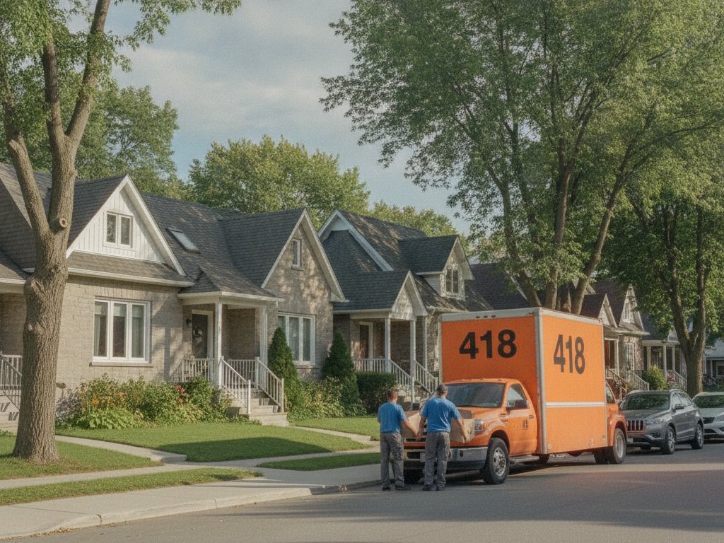 Camion de Déménagement 418 pour un déménagement à Neufchâtel, région de Québec