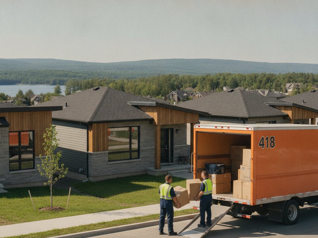Camion de Déménagement 418 pour un déménagement à Saint-Émile, région de Québec